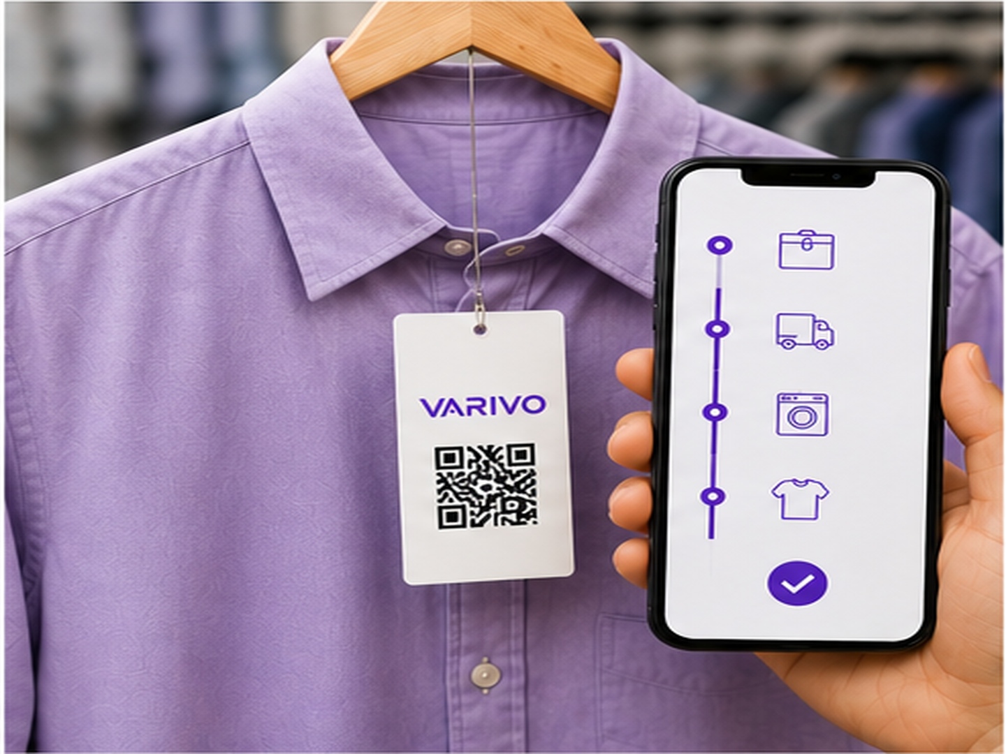Per-garment QR tracking
